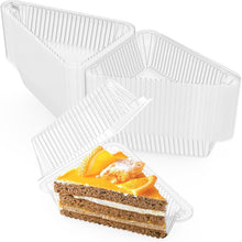 Load image into Gallery viewer, Triangle Hinged Lid Cake Container - 400 Count for Elegant Dessert Presentation
