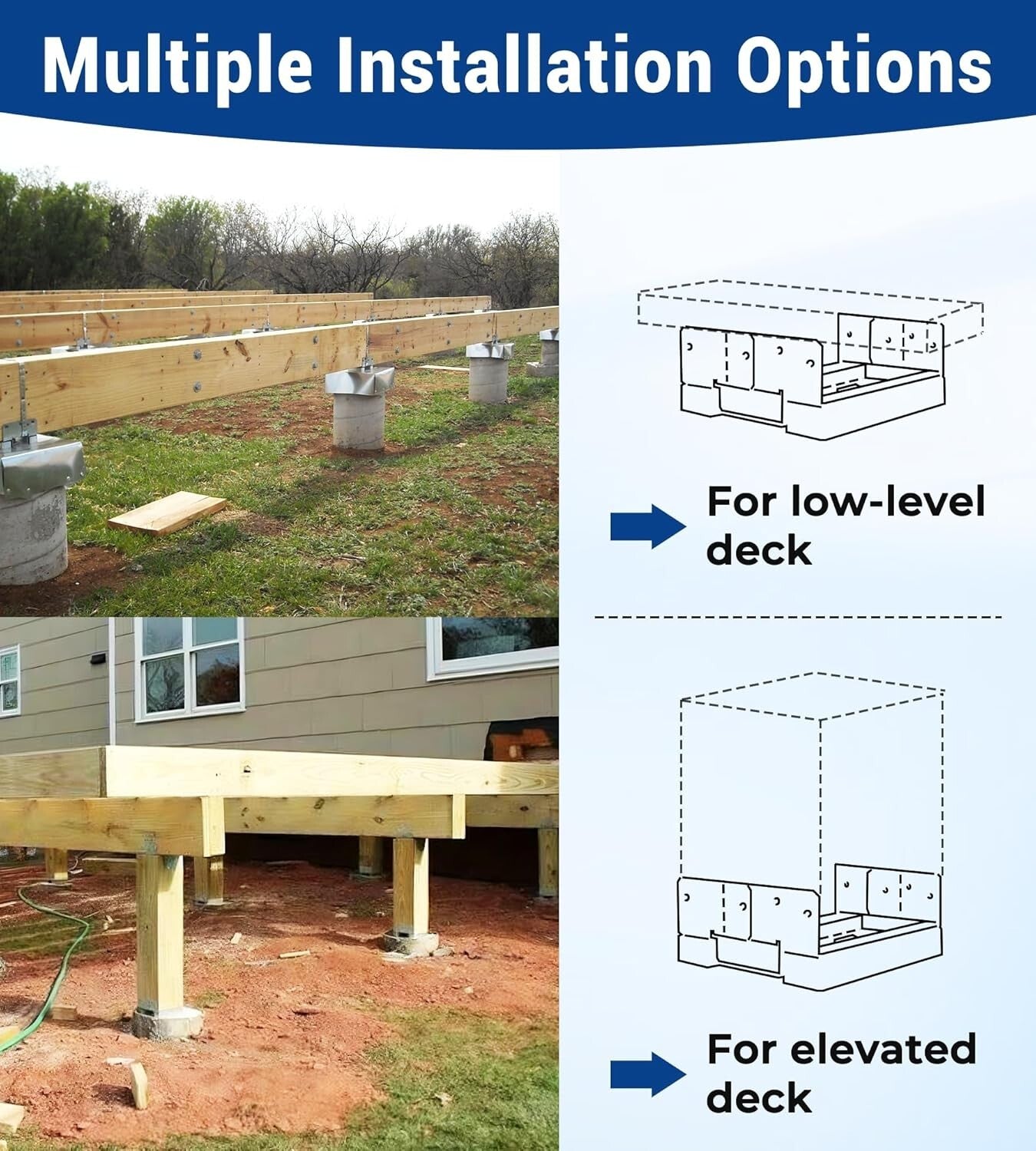 Durable 6x6 Metal Post Base Brackets with 1-Inch Standoff for Optimal Protection