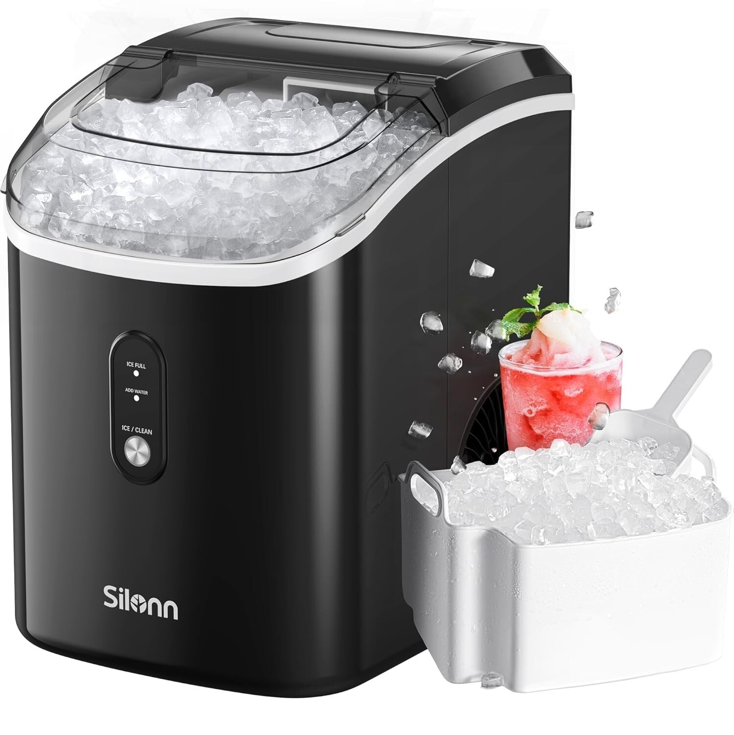 33 lbs Nugget Ice Maker - Fast, Portable Ice Solution with Self-Cleaning Feature