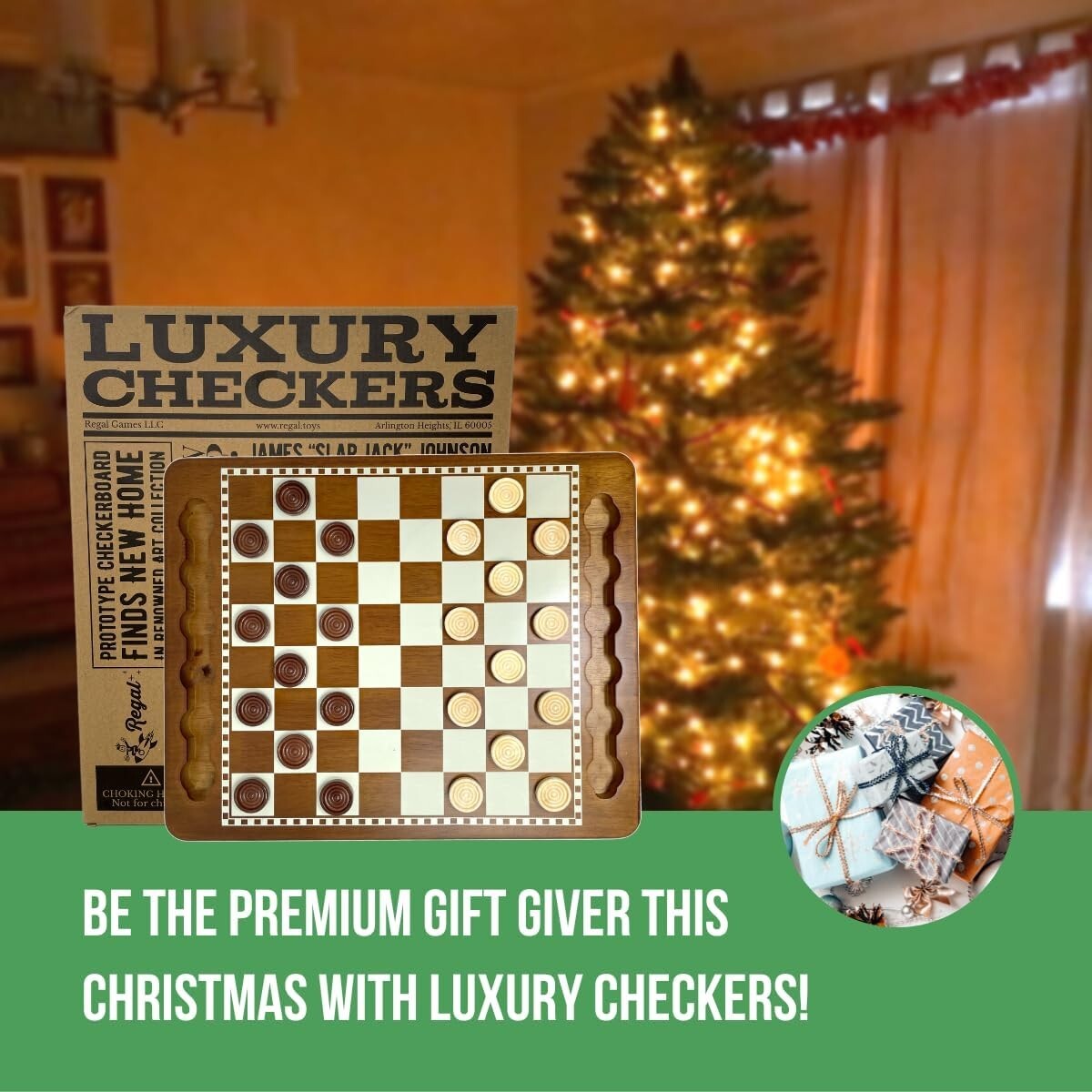 Classic Portable Checkers Set with 24 Wooden Pieces - Family-Friendly Gaming