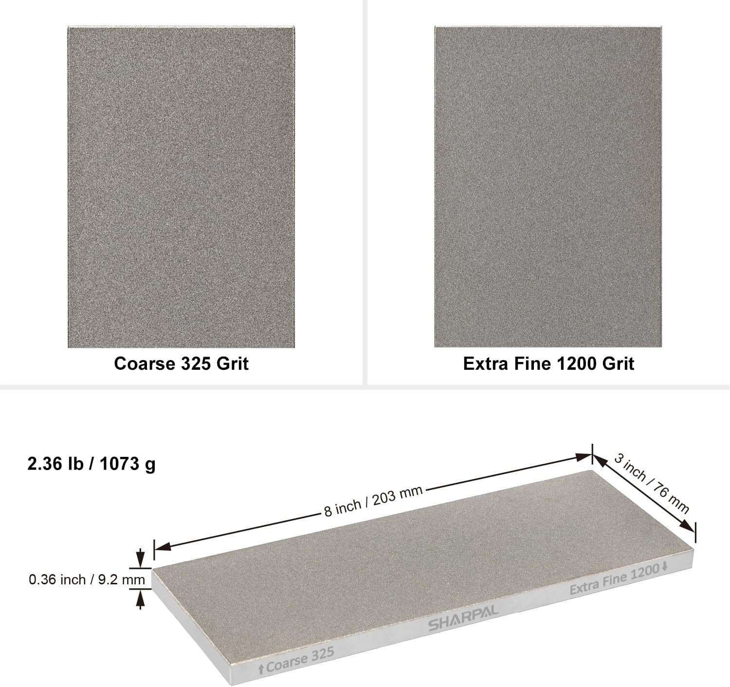 8x3 Double-Sided Diamond Whetstone with Angle Guide & Non-Slip Storage Base