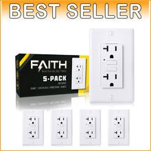 Load image into Gallery viewer, GFI Duplex Receptacles with LED Indicator - Non-Tamper-Resistant Safety Solution