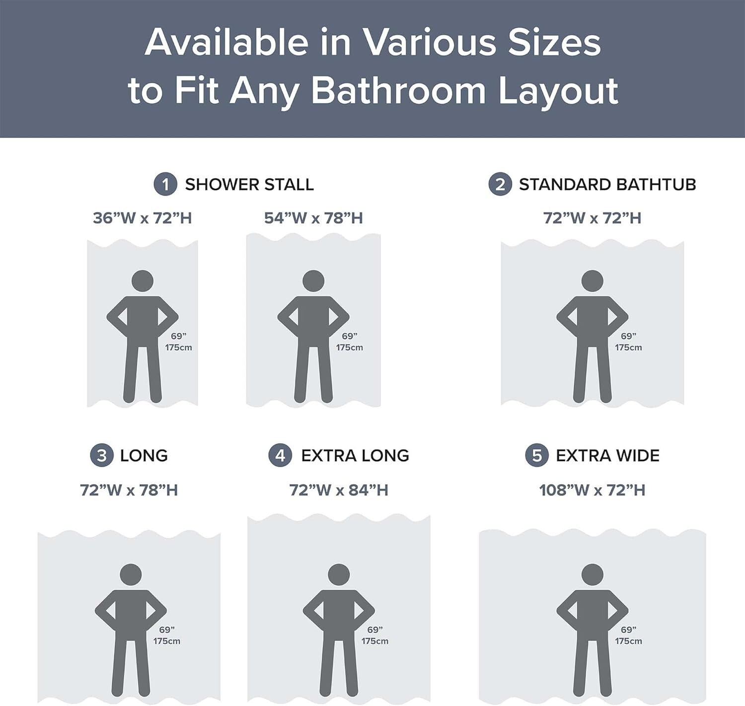 Spa-Quality Indigo Waffle Weave Shower Curtain - 72x84 Modern Bathroom Elegance