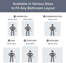 Load image into Gallery viewer, Spa-Quality Indigo Waffle Weave Shower Curtain - 72x84 Modern Bathroom Elegance