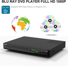 Load image into Gallery viewer, Lightweight Blu-Ray Player with USB Input &amp; Dolby Surround Sound - Black