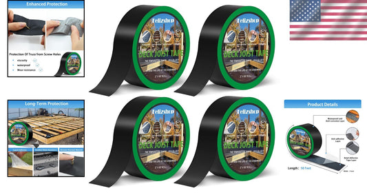 Premium 2" x 50' Waterproof Butyl Deck Tape – Strong Adhesion & Easy Application