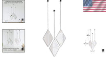 Load image into Gallery viewer, Stylish Black Metal Diamond-Shaped Mirrors Set - Inspired by Argyle Patterns