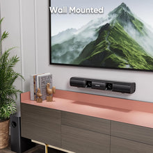 Load image into Gallery viewer, Wall-Mountable 90W Sound Bar with Remote - Compact 2.1 Channel Audio Solution