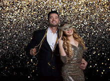 Load image into Gallery viewer, Elegant 10' x 10' Black Gold Seamless Backdrop for Perfect Photo Opportunities