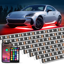 Load image into Gallery viewer, Multicolor LED Underbody Lights - 8Pcs Neon Accent Strips with Smart APP Control