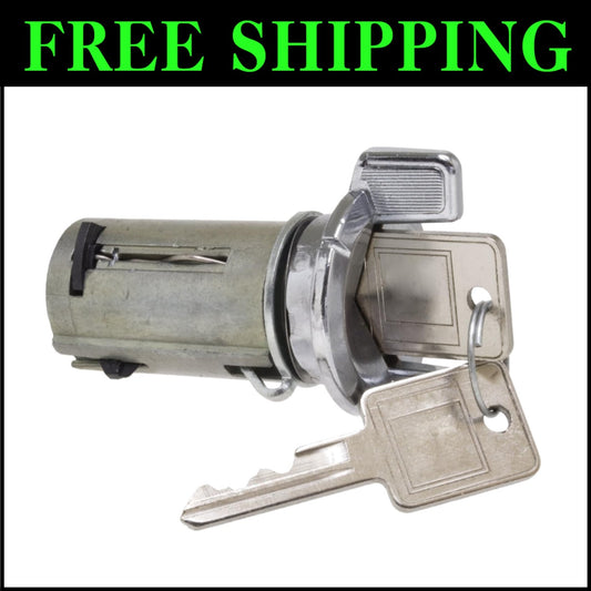 Professional Silver Ignition Lock Cylinder with Key - Premium Replacement Part