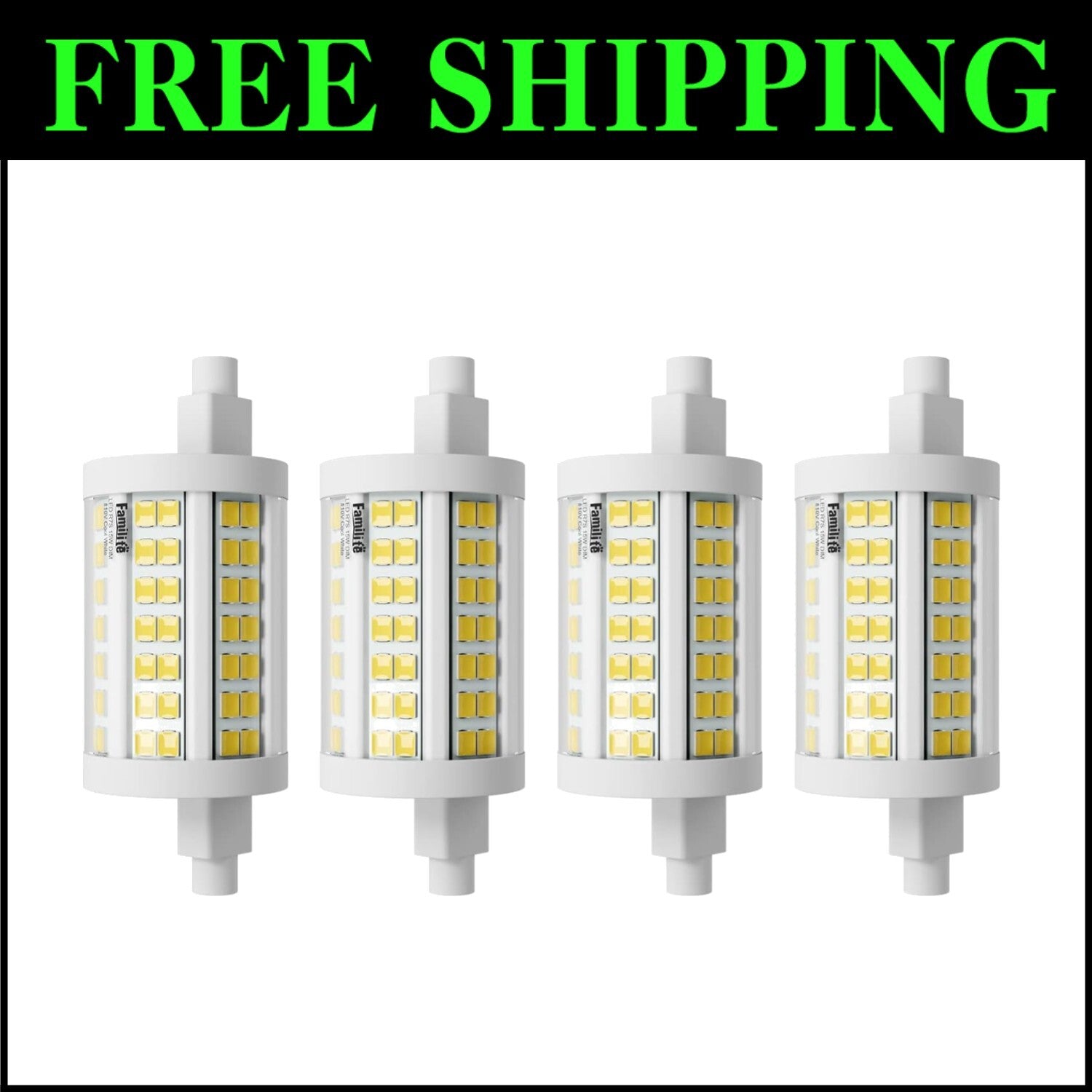 Dimmable R7S T3 LED Bulb 78MM, 150W Halogen Equivalent - Super Bright 1500LM