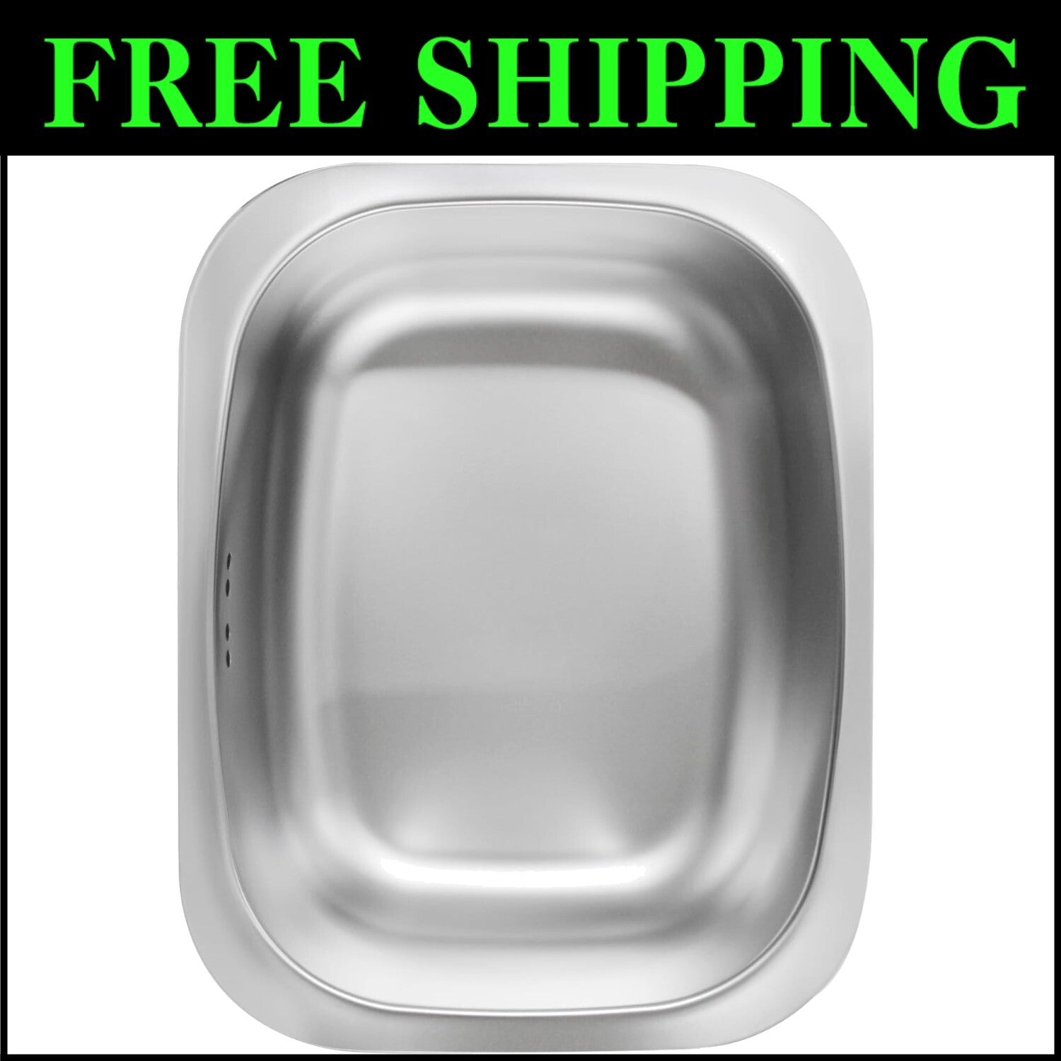 Premium Stainless Steel Dish Tub - Multi-Purpose Kitchen Sink Bowl 11.8" x 15.4"