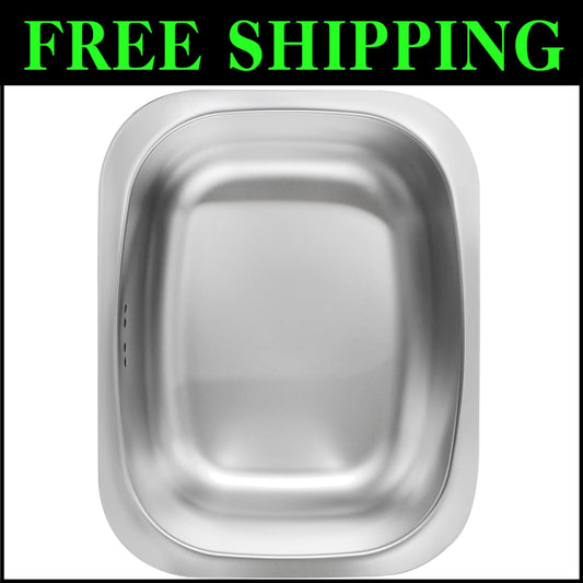 Premium Stainless Steel Dish Tub - Multi-Purpose Kitchen Sink Bowl 11.8" x 15.4"