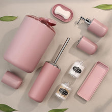 Load image into Gallery viewer, Stylish 22-Piece Pink Bathroom Accessories Set: Includes Shower Curtain &amp; Hooks