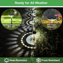 Load image into Gallery viewer, Durable Solar Powered Pathway Lights - 8 Pack with Adjustable Height &amp; LED Modes