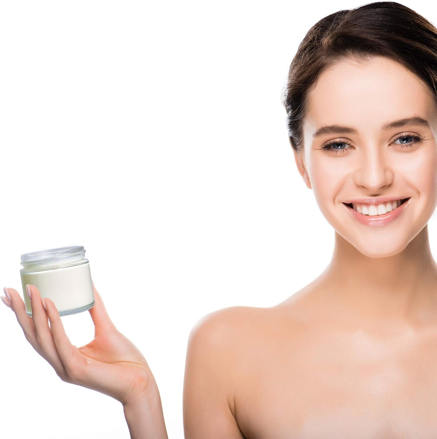 Stackable 2oz Clear Glass Jars with Airtight Black Lids - Ideal for Travel & DIY