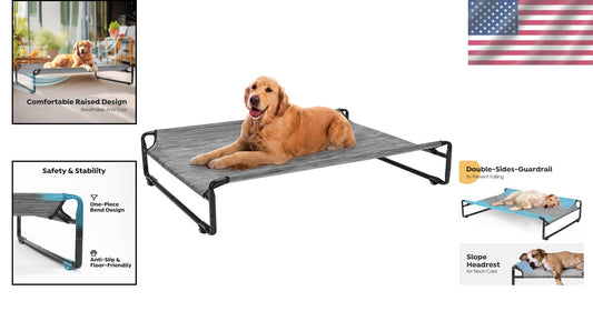 Durable Portable Dog Hammock Bed with Breathable Mesh - Ideal for Large Dogs