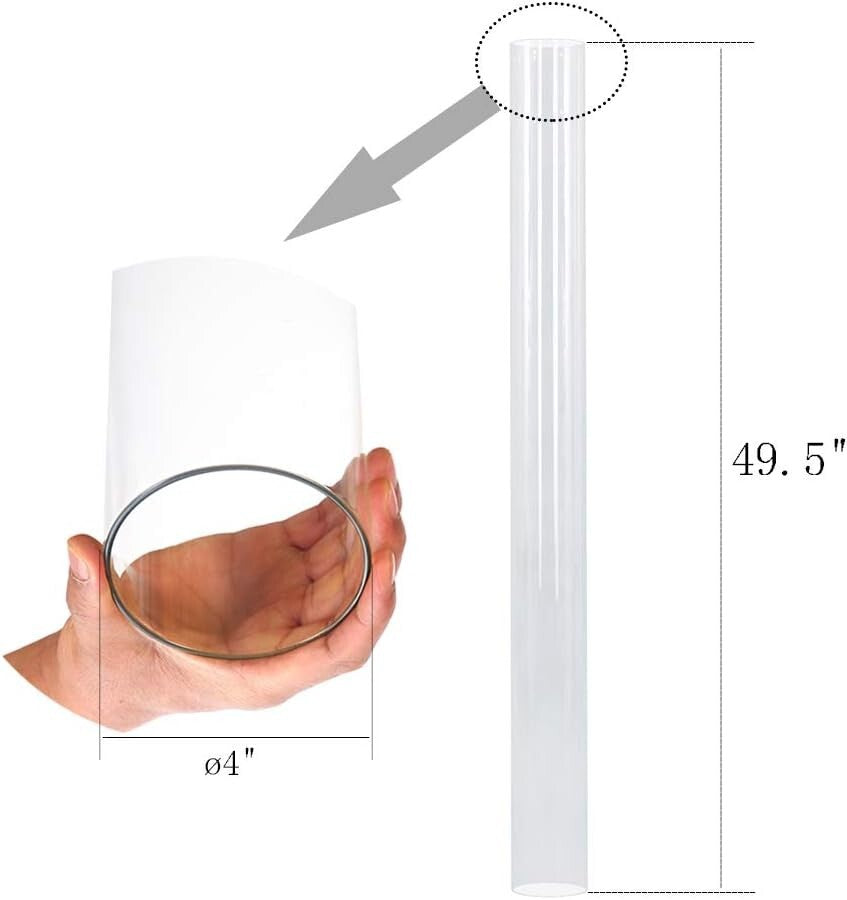 Outdoor Heater Replacement Tube 49.5" with Silicone Ring - Fits Multiple Brands