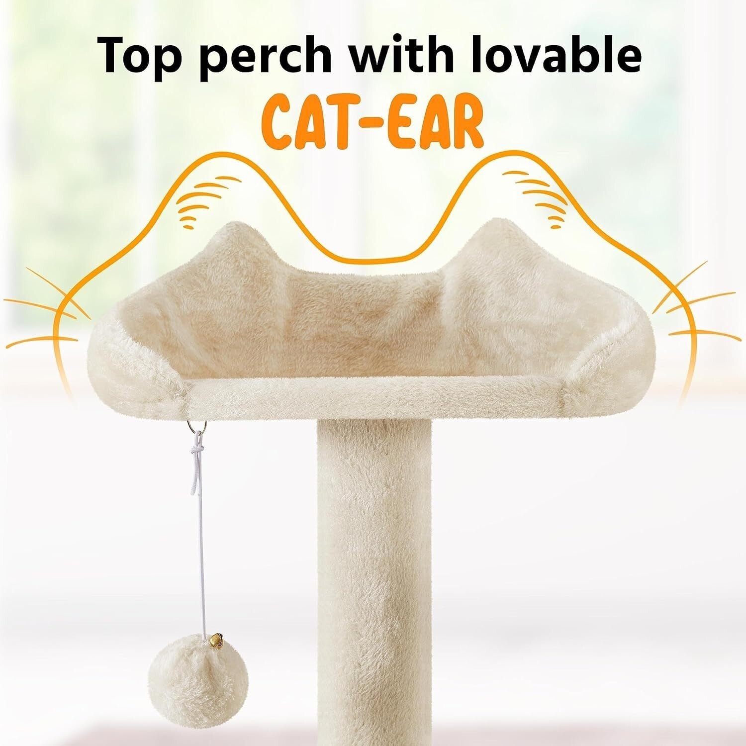 Spacious Cat Tree Tower with Cozy Condos & Platforms for All Cat Breeds - Beige