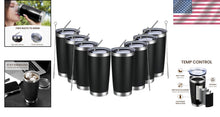 Load image into Gallery viewer, Durable 20oz Stainless Steel Tumbler Set - 8 Pack of Insulated Cups with Lids