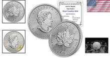 Load image into Gallery viewer, Lustrous Canadian Silver Maple Leaf Coin - $5 Brilliant Uncirculated, 1 Troy Oz