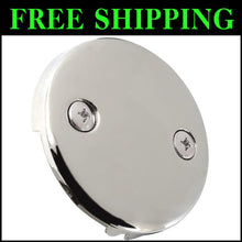 Load image into Gallery viewer, Modern Single Hole Bathtub Overflow Plate - Easy Installation in Polished Finish