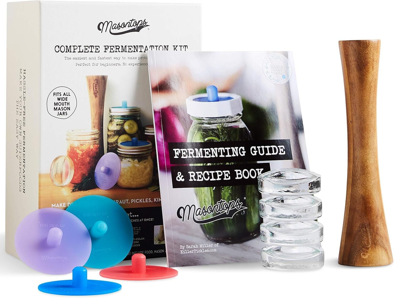 Deluxe Mason Jar Fermentation Set: Effortless Pickling and Sauerkraut Making