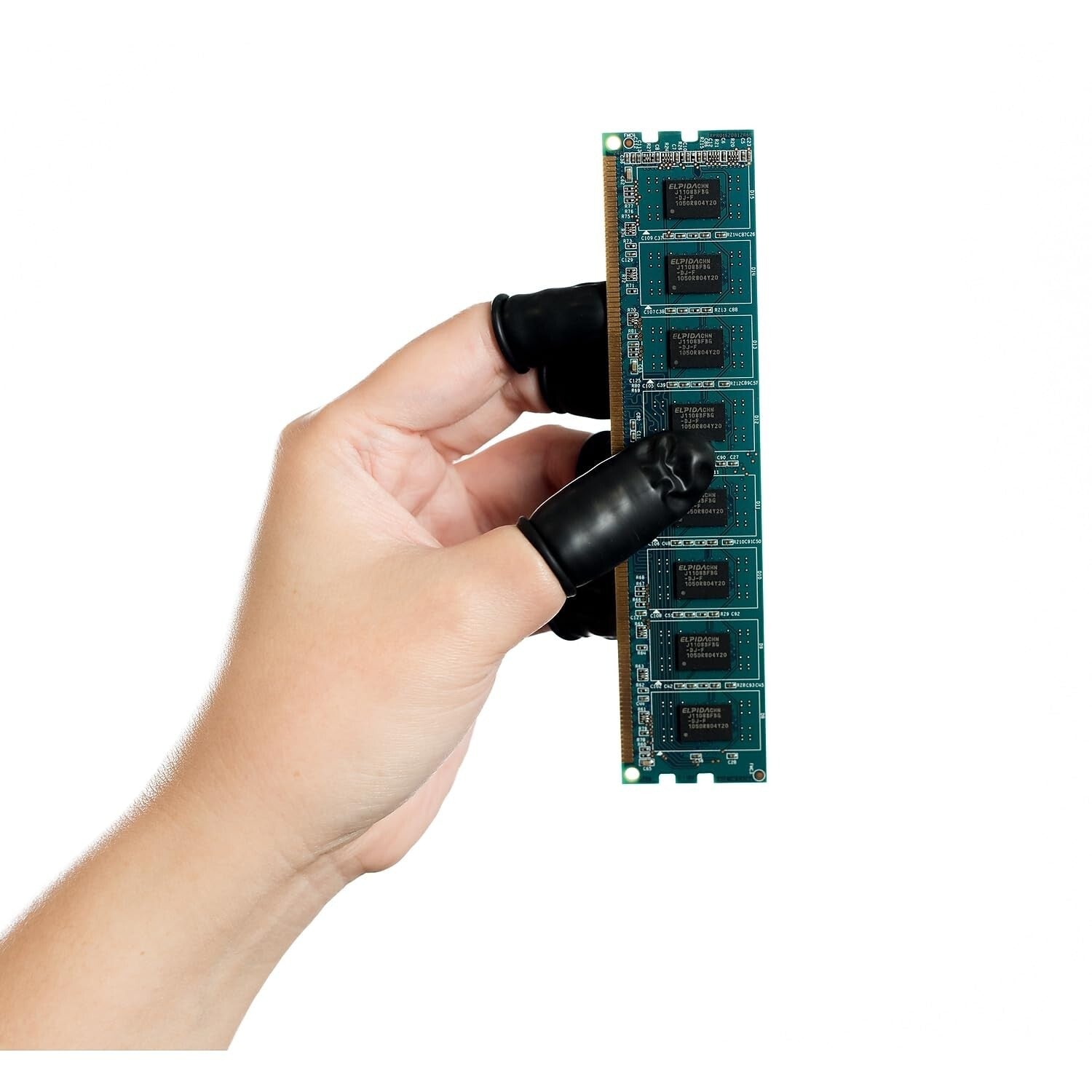 Professional Quality Black Latex Finger Cots - 720 Pack, Powder-Free, ESD Safe