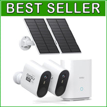 Load image into Gallery viewer, 166° Ultra-Wide Angle Wireless Solar Security Cameras with Color Night Vision