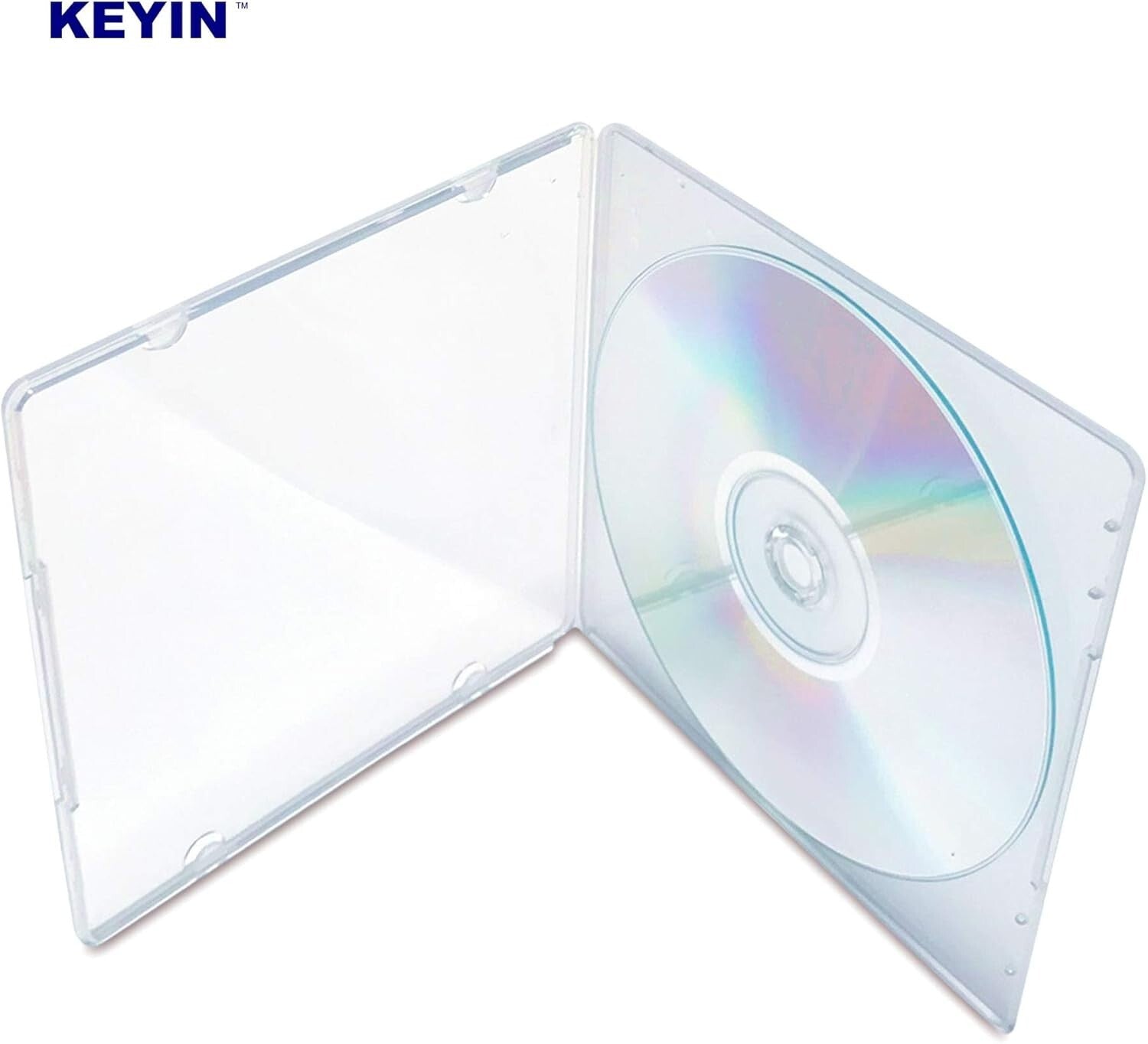 Space-Saving 100-Pack Clear Poly CD Cases - Perfect for Organizing Discs