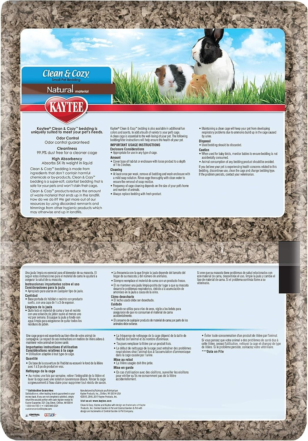 Odor Control Eco-Friendly Bedding for Small Animals - 100 Liters of Comfort