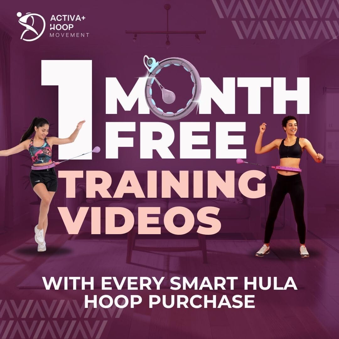 Adjustable Infinity Weighted Hula Hoop for Belly Fat Loss - Track Your Progress