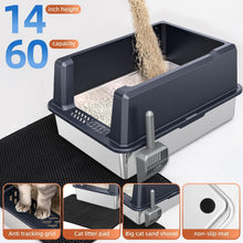 Load image into Gallery viewer, Super Large 28''L Stainless Steel Litter Box for Comfort &amp; Hygiene - XXXL Design
