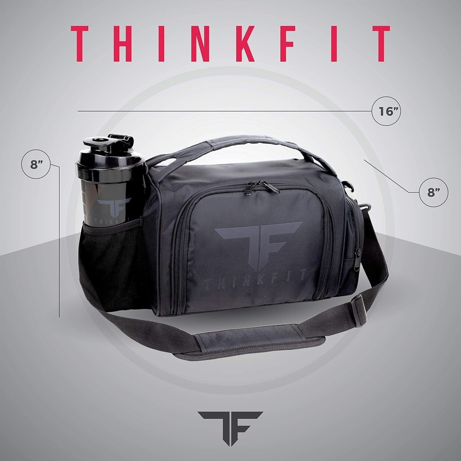 Double Insulated Meal Prep Lunch Bag with 6 Reusable Food Containers & Ice Packs