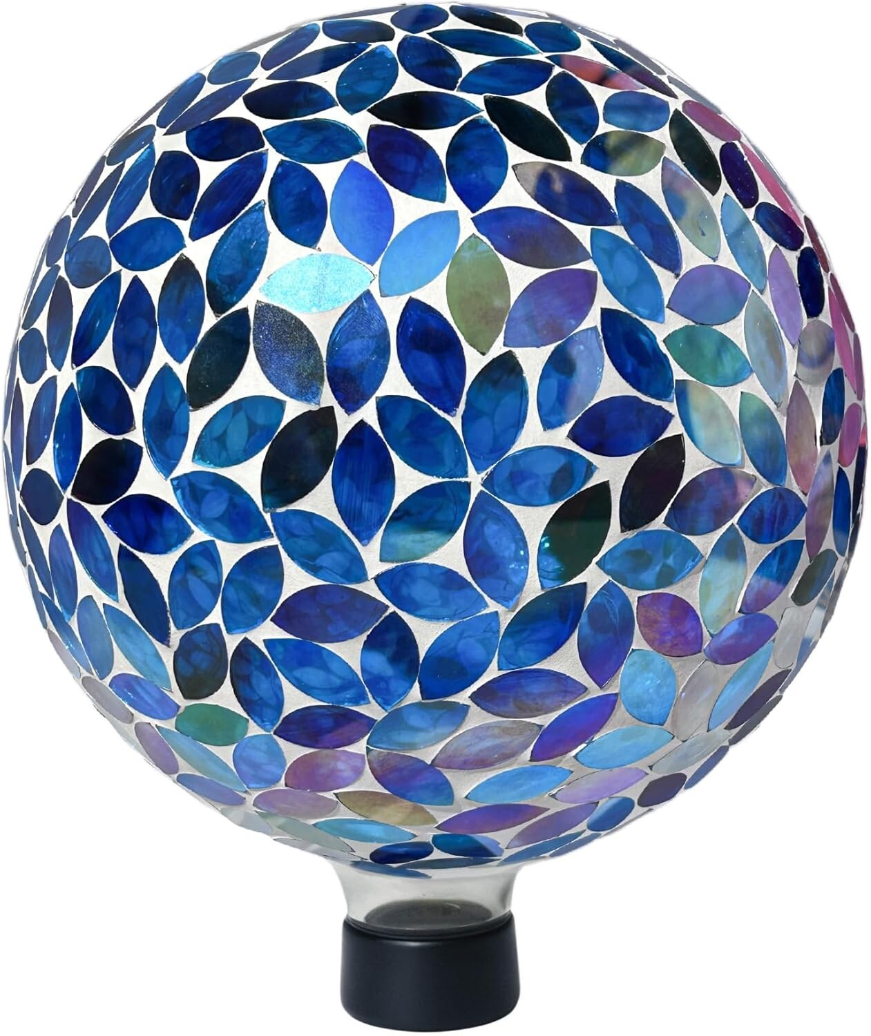 10-inch Artistic Mosaic Gazing Ball – Tranquil Lighting for Outdoor Spaces