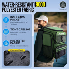 Load image into Gallery viewer, 42L Large Capacity Fishing Tackle Backpack with Ergonomic Design and Rod Holders