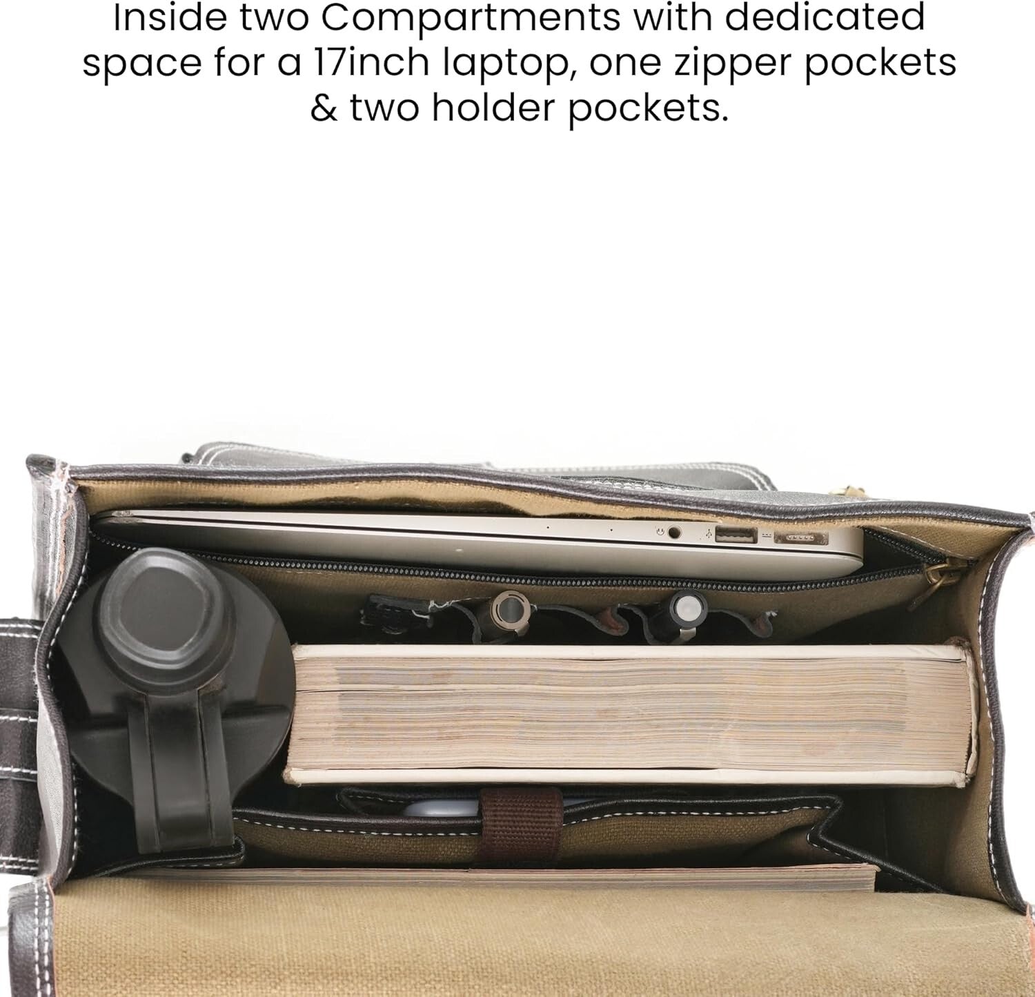 Elegant 21 Inch Casual Leather Backpack - Perfect for Work and Weekend Travel