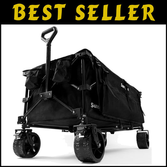 49'' Heavy-Duty Wagon Cart with All-Terrain Wheels - Perfect for Garden & Sports