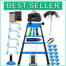 Load image into Gallery viewer, Speed Training Agility Ladder, Adjustable Hurdles &amp; Resistance Gear for Athletes