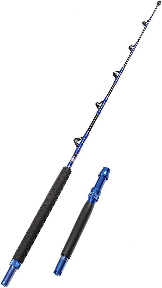 Versatile 5'6'' Offshore Fishing Rod with Roller Guides for Tuna and Marlin