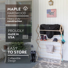 Load image into Gallery viewer, Furniture-Grade Folding Drying Rack - 47 Feet of Space for Bulky Laundry