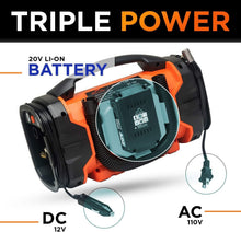 Load image into Gallery viewer, Compact Tire Inflator &amp; Deflator with 20V Lithium Battery - Emergency Ready