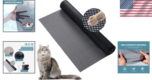 Versatile Charcoal Fiberglass Pet Screen Replacement 36" x 25" - DIY Friendly
