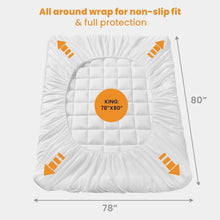 Load image into Gallery viewer, Luxury King Size Mattress Protector - Cooling Quilted Top with 21" Deep Fit
