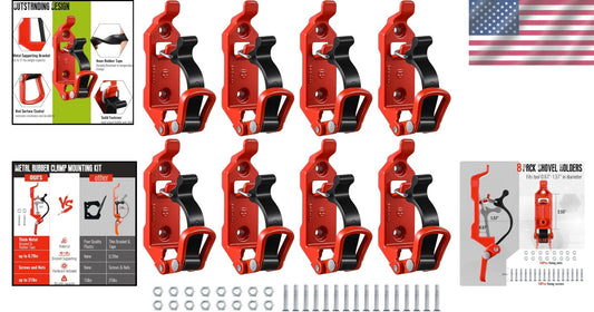 8 Heavy-Duty Shovel Holder Mounts for Trucks - Secure Tool Storage Solutions