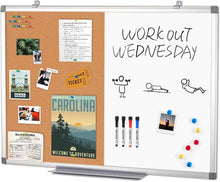 Load image into Gallery viewer, Versatile 36x24 Inch Magnetic Cork Board with Accessories for School &amp; Office