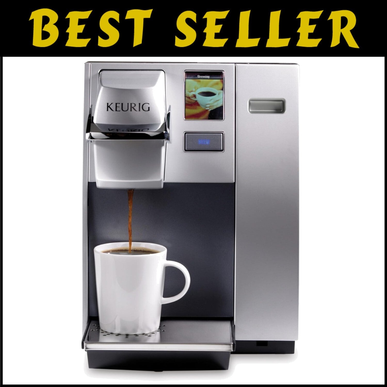 Versatile K-Cup Pod Coffee Maker - Quick Brew with Touch Interface in Silver