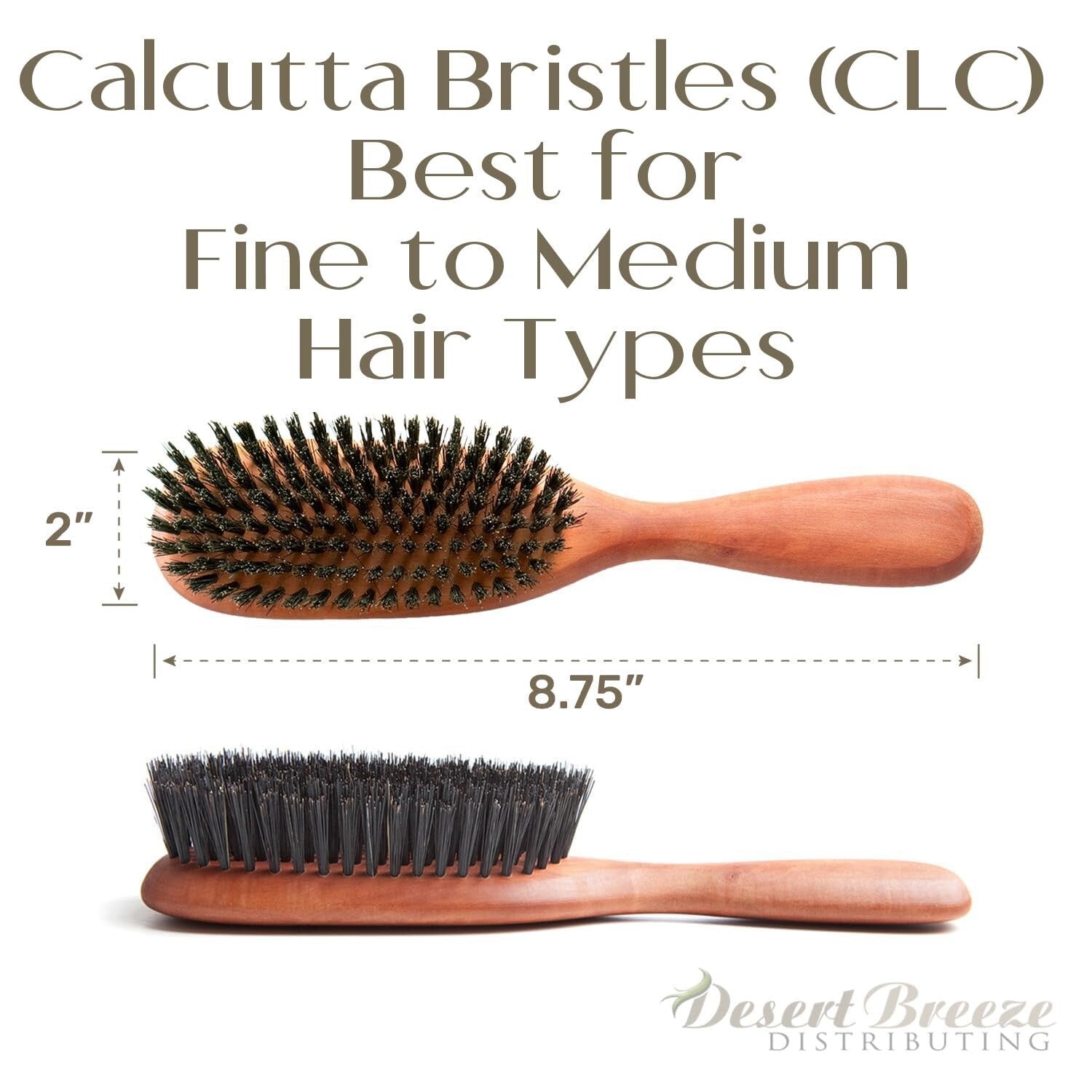 Luxury Boar Bristle Hairbrush for Fine to Medium Thick Hair - Made in Germany