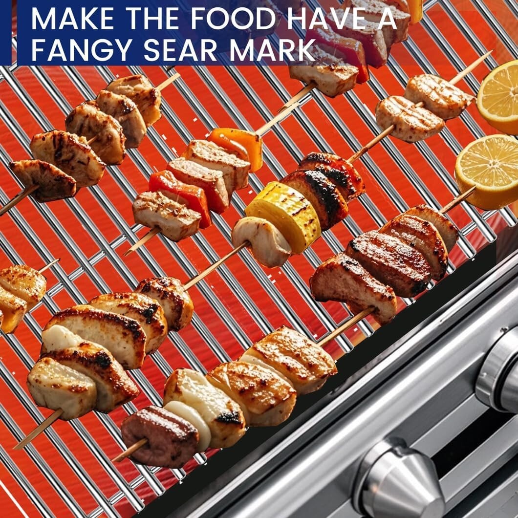 304 Stainless Steel 4-Pack Grill Grates Replacement for Broil King & Broil-Mate